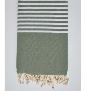 Grande fouta verde pallido con strisce  - 1