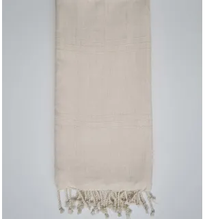 Copriletto  bianco crema Fouta Tunisia - 1