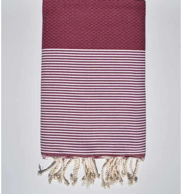 Fouta nido d'ape viola melanzana  - 1