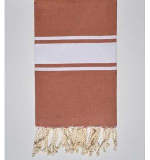 Fouta piatta terracotta  - 1