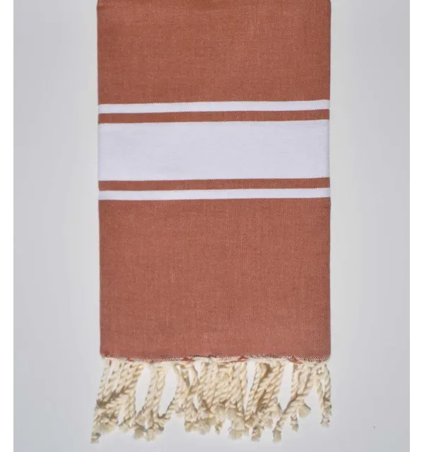 Fouta piatta terracotta  - 1