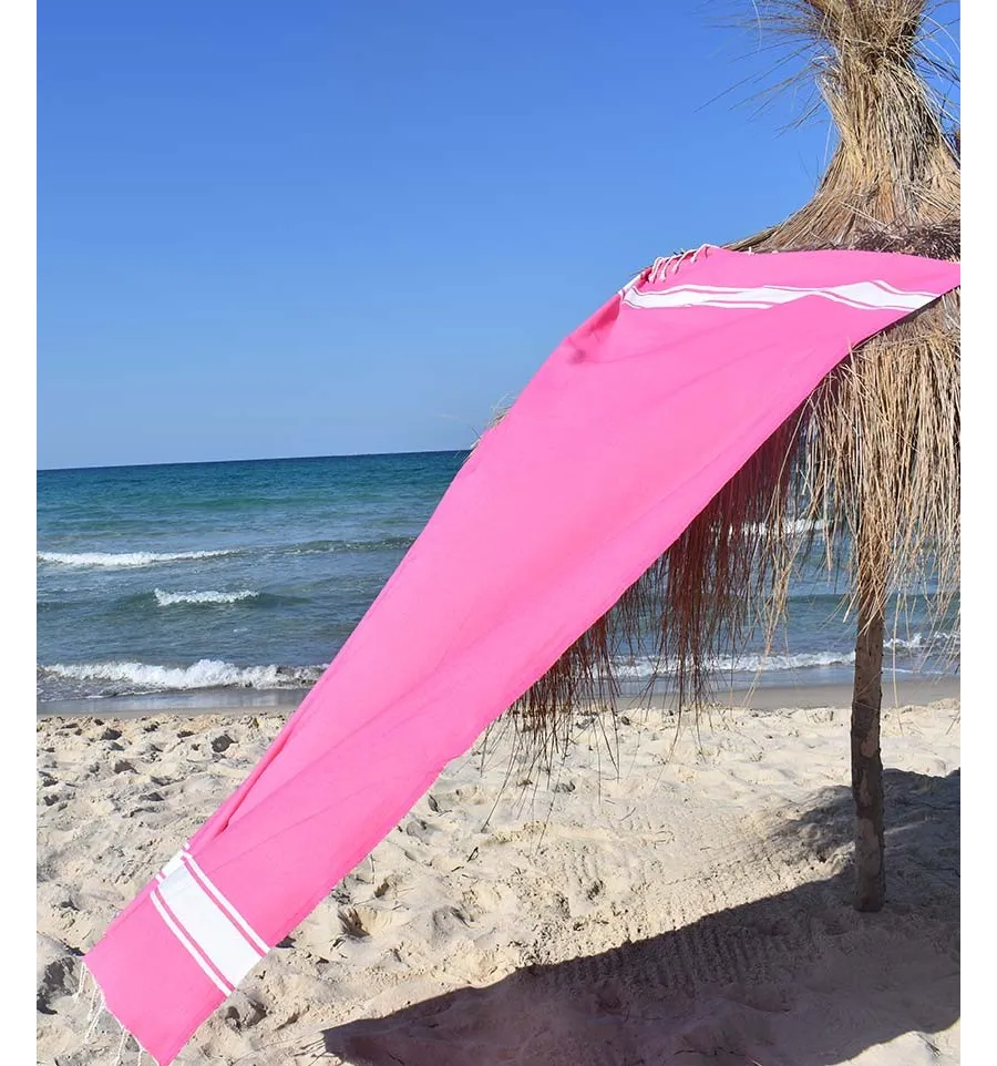Fouta piatta rosa shocking  - 3