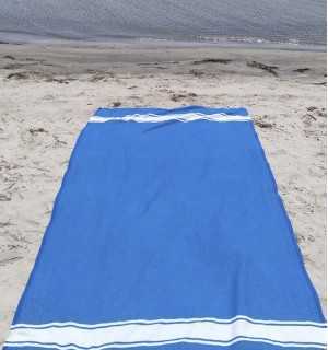 Fouta piatta blu elettrico Fouta Tunisia - 1