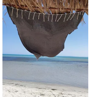 Telo mare unita grigio ferro medio Fouta Tunisia - 1