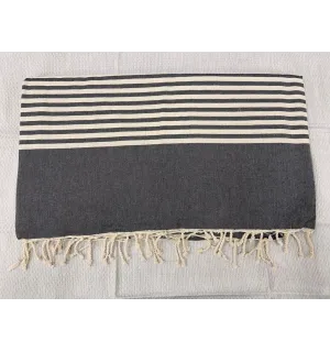Grande fouta grigio nero 2,3 m * 2,8 m  - 1