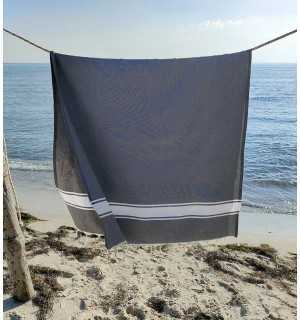 Telo mare piatta grigio medio Fouta Tunisia - 1 2