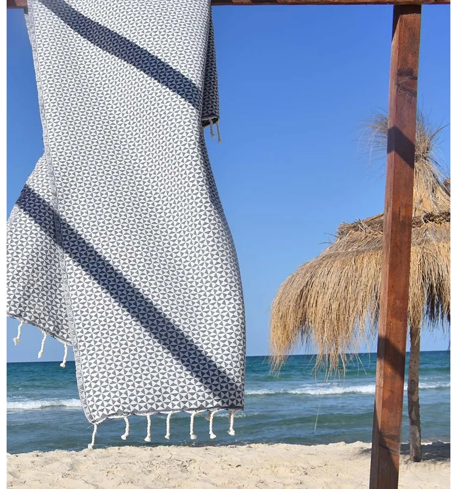 fouta plate rouge anglais Fouta Tunisia - 2