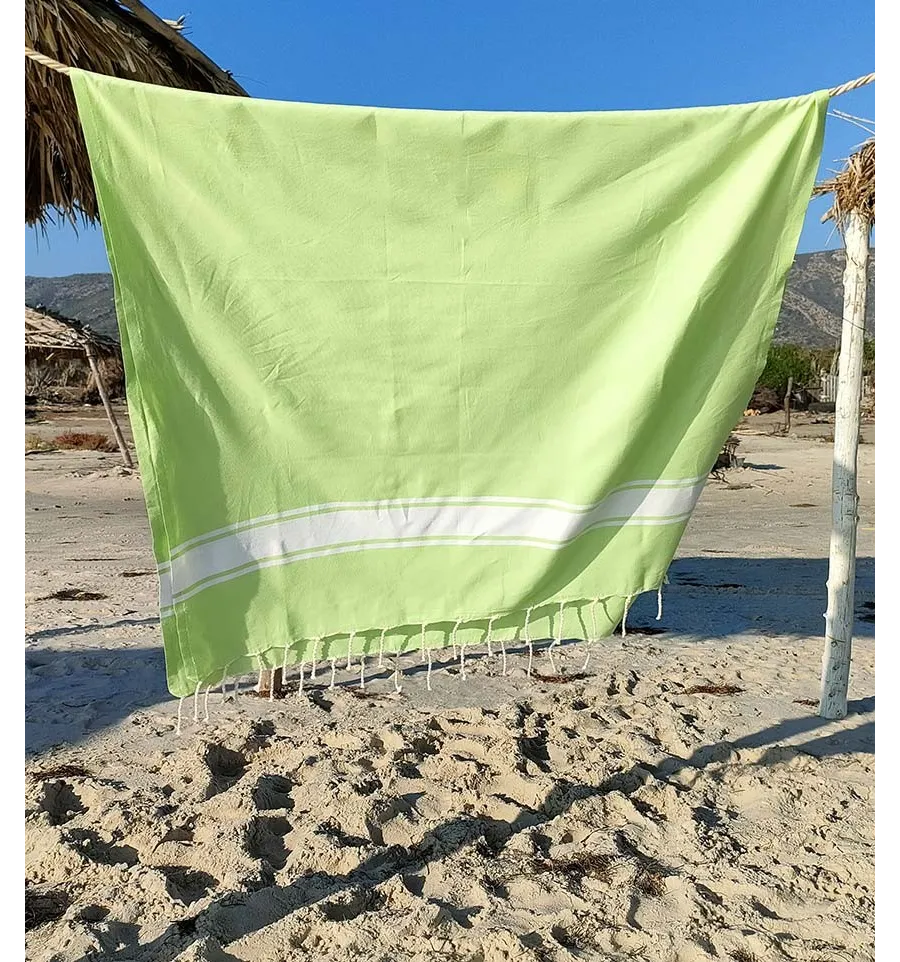Telo mare piatto verde prato Fouta Tunisia - 1