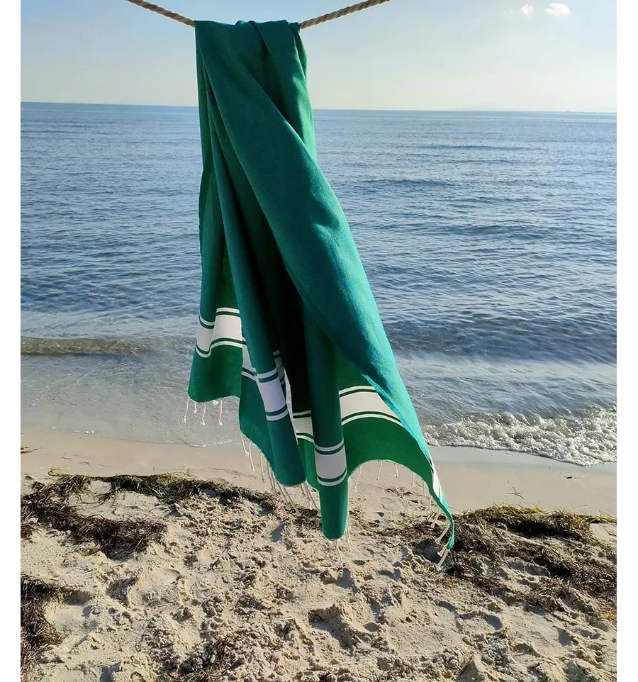 Telo mare piatta verde erba Fouta Tunisia - 2