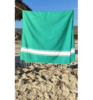 Telo mare piatta verde erba Fouta Tunisia - 3 2