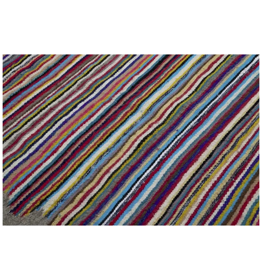 Tappeto Kilim vintage in lana colorata Fouta Tunisia - 2