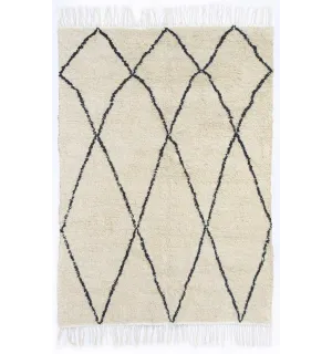 Tappeto berbero in pura lana con motivi geometrici Fouta Tunisia - 1