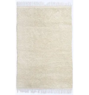 Tappeto in pura lana stile berbero ecru Fouta Tunisia - 1