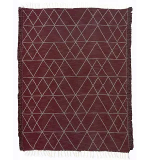 Tappeto rosso scuro Fouta Tunisia - 1