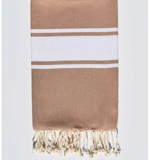 Fouta piatta nocciola  - 1