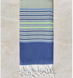 Copridivano verde pallido, blu e chartreuse  - 1