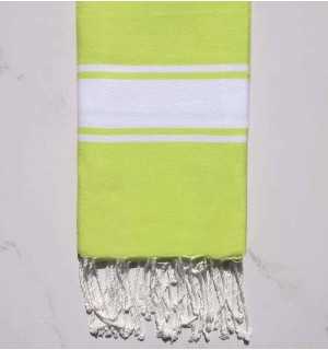 Fouta piatta verde neon Fouta Tunisia - 1