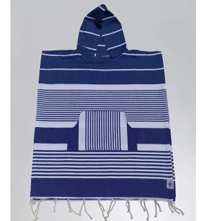Poncho mare blu per bambini Fouta Tunisia - 1