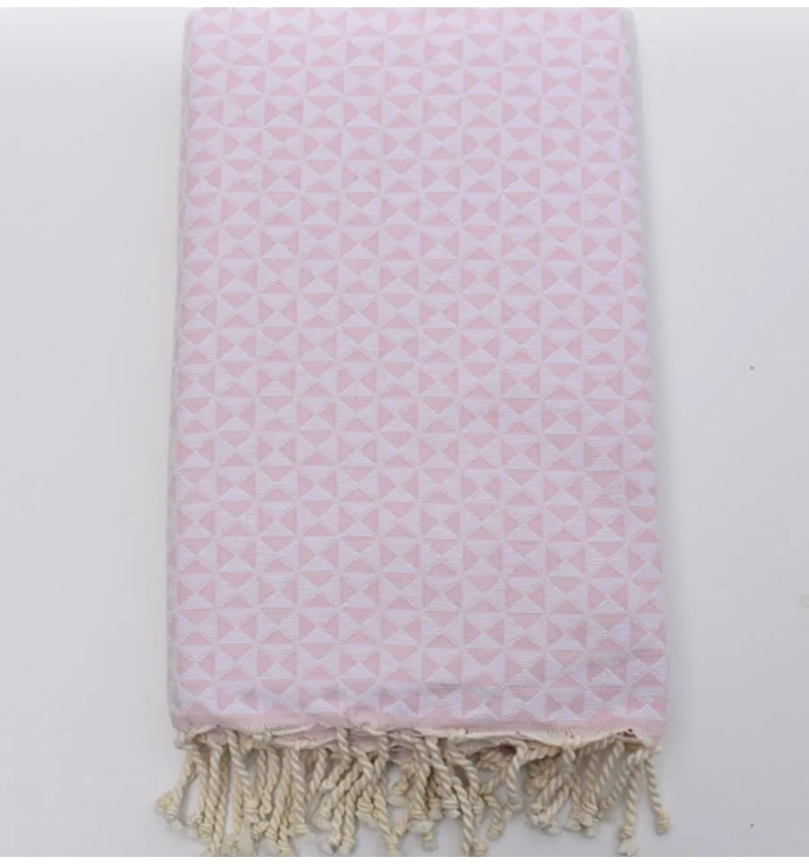 Telo mare  farfalla rosa chiaro Fouta Tunisia - 2