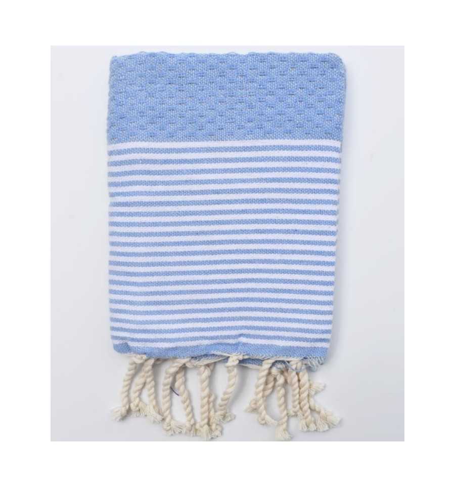 Set di 10 tovaglioli blu chiaro Fouta Tunisia - 1