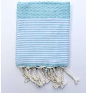 Set di 10 tovaglioli azzurrini Fouta Tunisia - 1