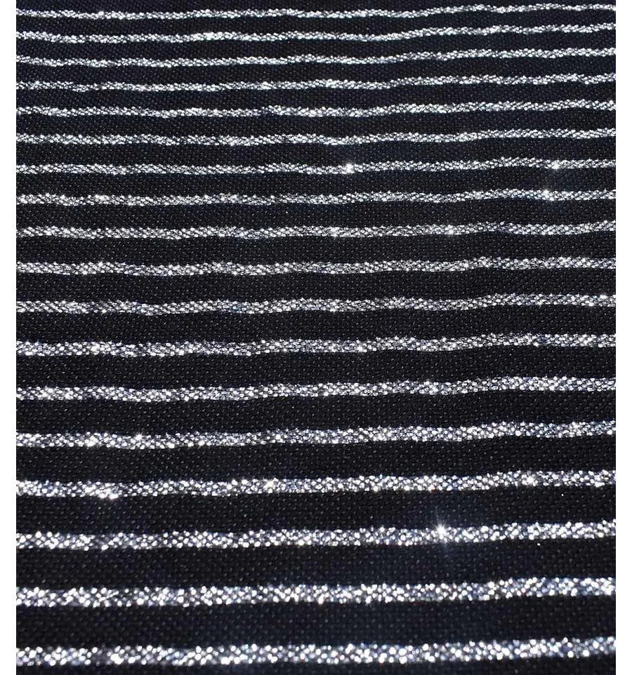 Copriletto nero con filo argento lurex Fouta Tunisia - 2