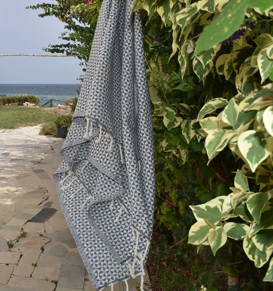 Fouta Farfalla blu fiordaliso scuro Fouta Tunisia - 3