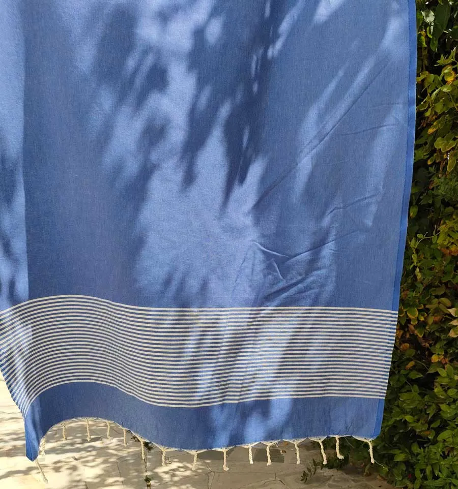 Fouta lurex blu medio  - 3