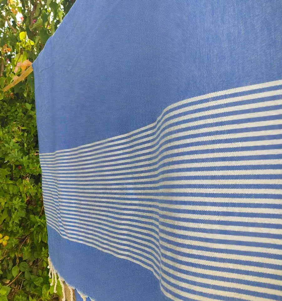 Fouta lurex blu medio  - 4