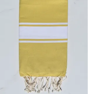 Fouta plate jaune chamois Fouta Tunisia - 1