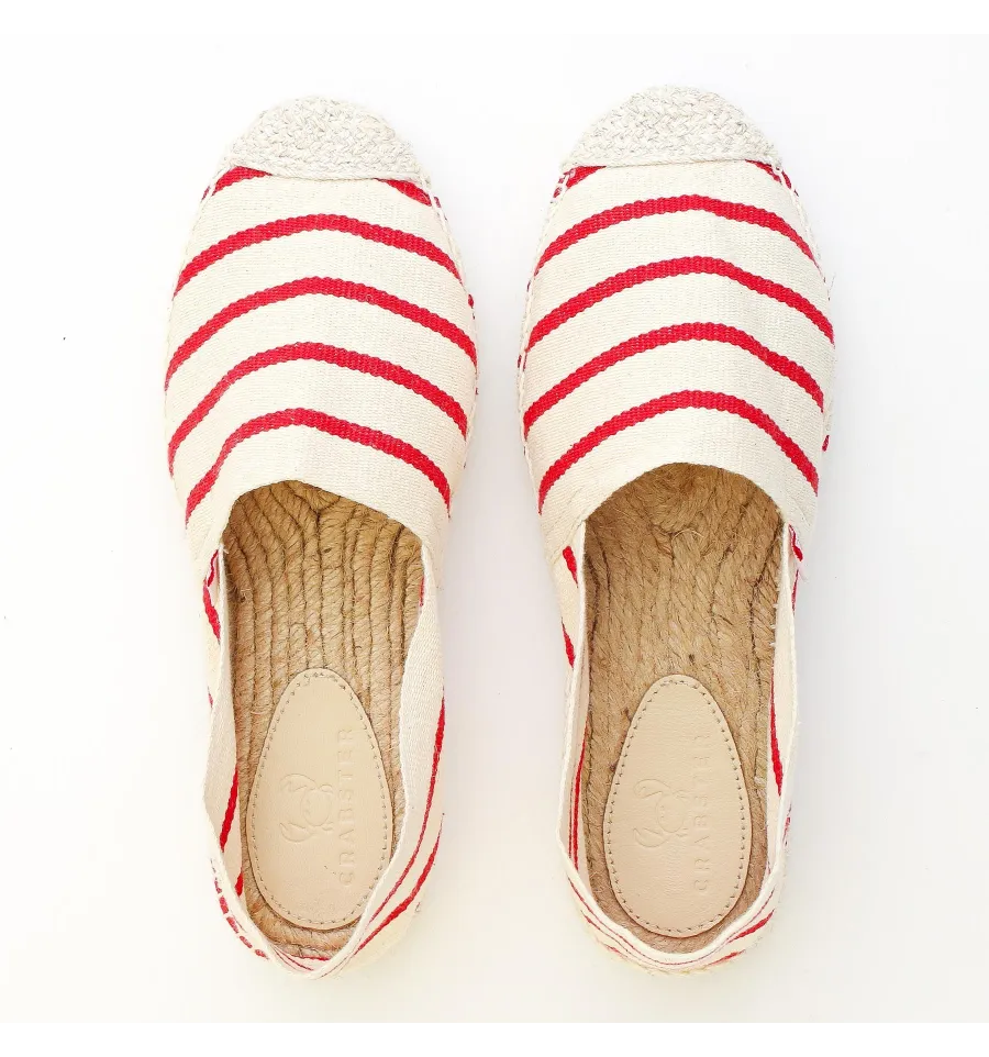 Espadrillas Donna Rosse e Ecru Crabster - 2