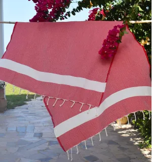 Telo mare Diamante rosso Fouta Tunisia - 1 2