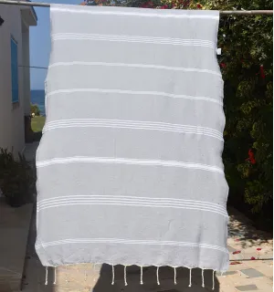 Telo mare Mykonos grigio chiaro Fouta Tunisia - 1