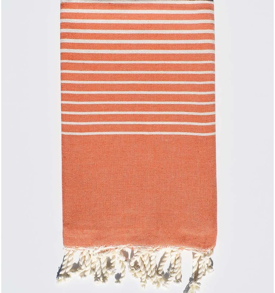 Telo Mare Portofino Arancione Fouta Tunisia - 3