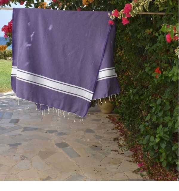 Telo mare viola scuro - Grande, morbido e resistente