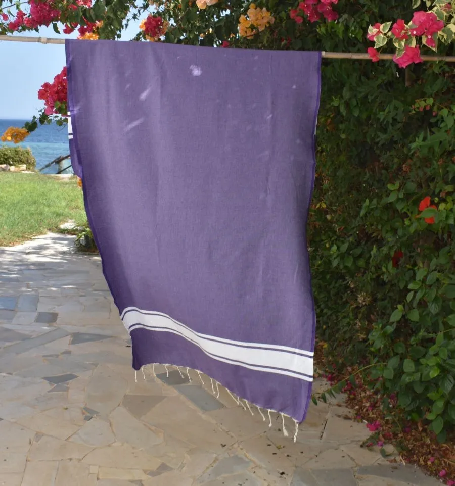 Telo mare viola scuro - Grande, morbido e resistente