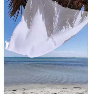 Fouta nido d'ape unita bianco Fouta Tunisia - 1 2