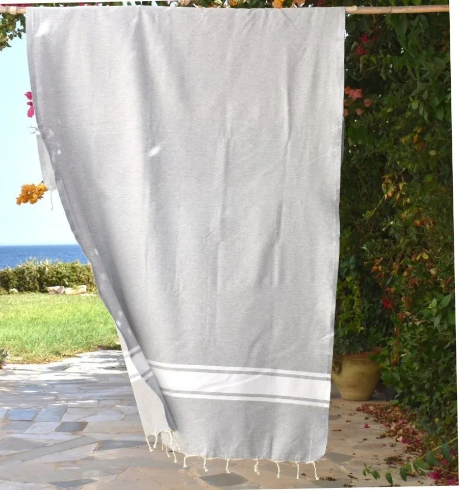 Telo mare grigio chiaro - FOUTA TUNISIA