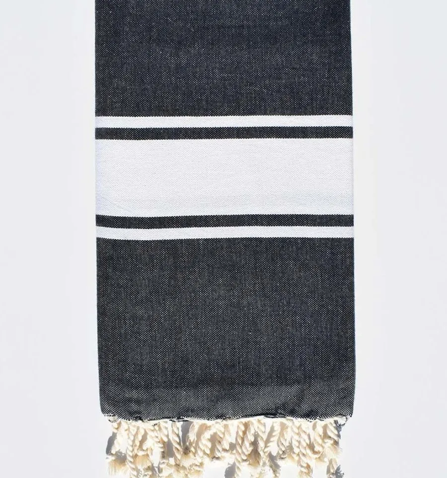 Telo mare blu molto scuro - FOUTA TUNISIA