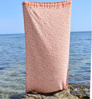 Telo mare jacquard arancione – Morbido, assorbente ed elegante, perfetto per spiaggia e hammam 2