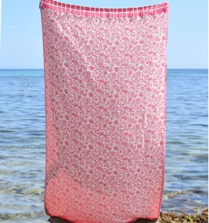 Telo mare Versailles rosa fucsia – Morbido, assorbente e accessorio decorativo elegante 2