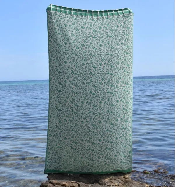 Fouta fiore verde-FOUTA TUNISIA
