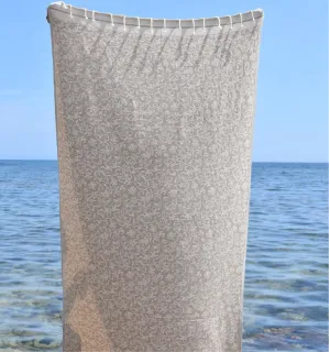 Telo mare Versailles talpa – Fouta jacquard floreale in cotone, morbida e assorbente per spiaggia o piscina