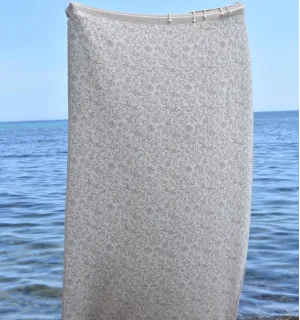 Telo mare Versailles talpa – Fouta jacquard floreale in cotone, morbida e assorbente per spiaggia o piscina 2