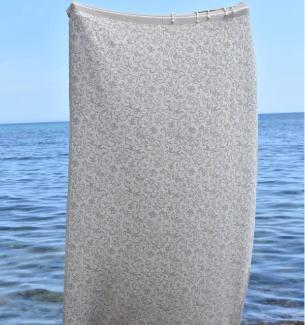 Telo mare Versailles talpa – Fouta jacquard floreale in cotone, morbida e assorbente per spiaggia o piscina
