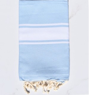 Fouta piatta blu cielo - FOUTA TUNISIA