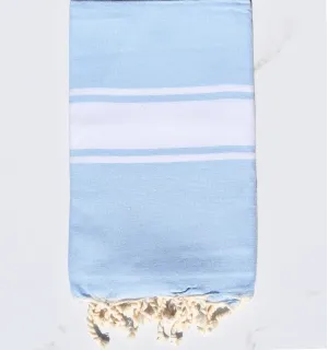 Fouta piatta blu cielo - FOUTA TUNISIA