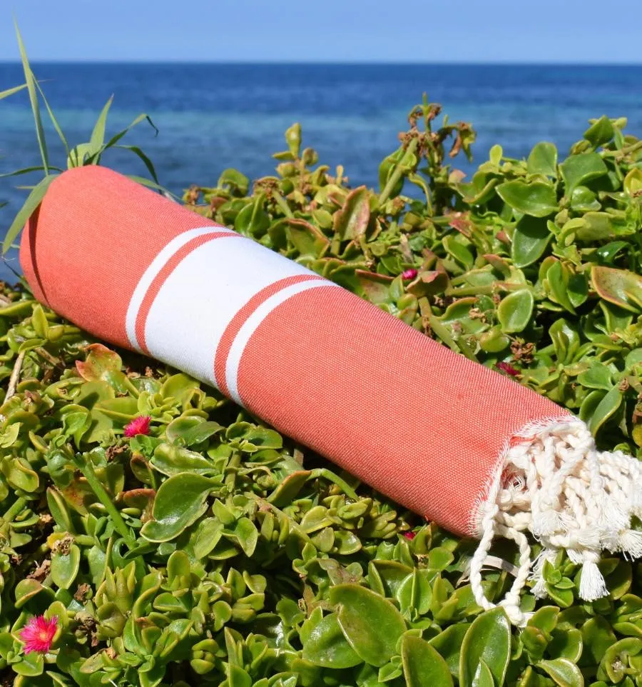 telo marre piatta mandarino scuro - FOUTA TUNISIA