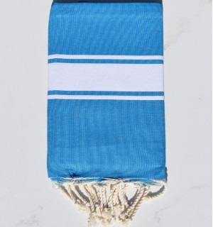 Telo mare blu azzurro - FOUTA TUNISIA