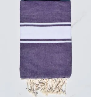 Telo mare viola 100x200 cm - 100 % Cotone - FOUTA TUNISIA